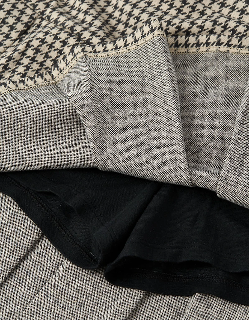 AE It Knit Low-Rise Pleated Plaid Skort