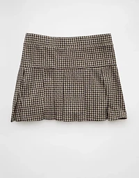 AE It Knit Low-Rise Pleated Plaid Skort