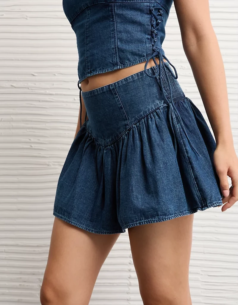 AE High-Waisted Drop-Waist Mini Skirt