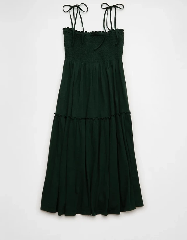 ae sunchaser knit convertible midi dress AE Sunchaser Smocked Knit Midi Dress