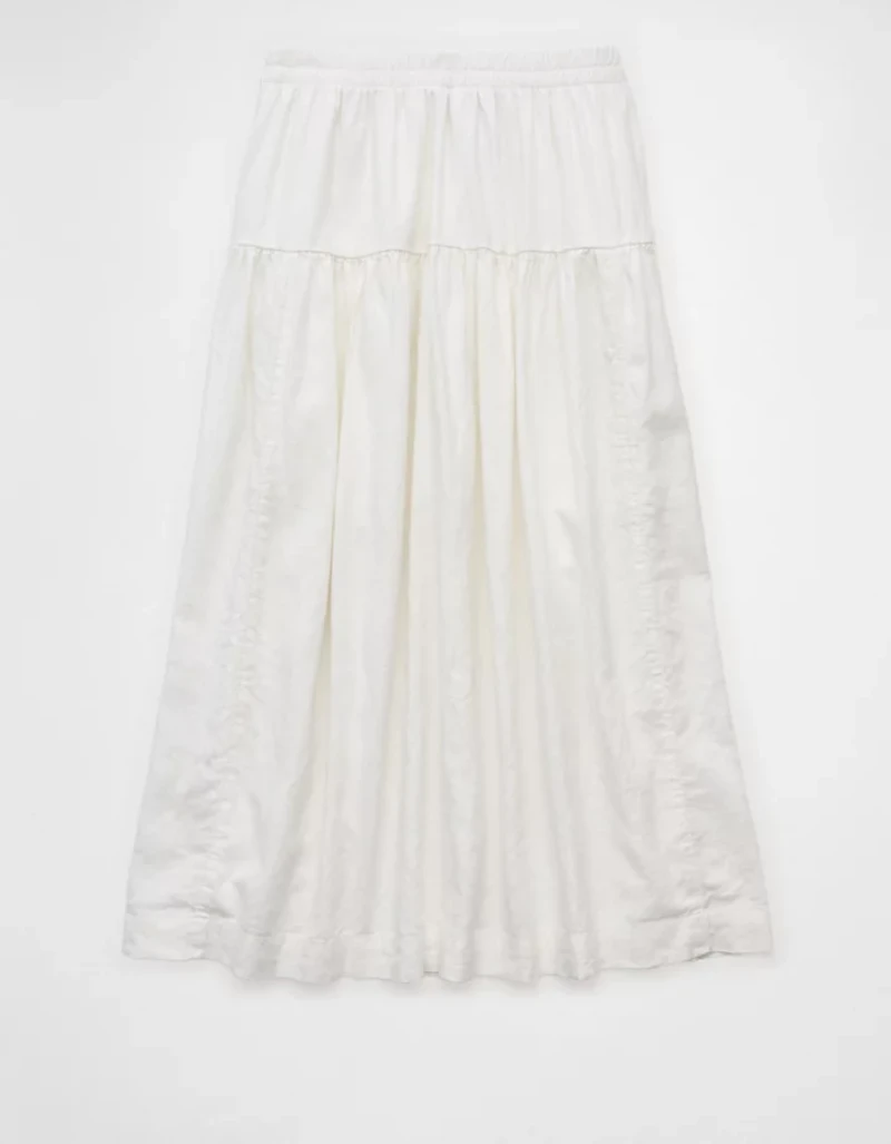 AE Mid-Rise Linen-Blend Maxi Skirt