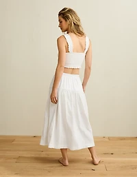 AE Mid-Rise Linen-Blend Maxi Skirt