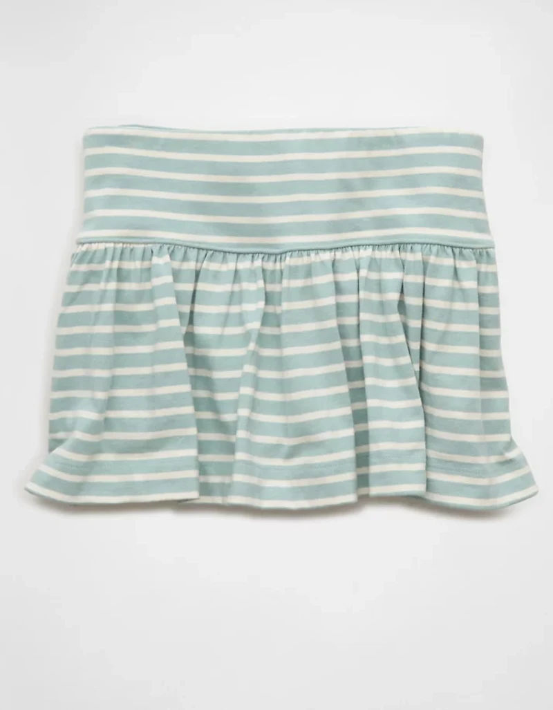 Minijupe-short en tricot rayé AE