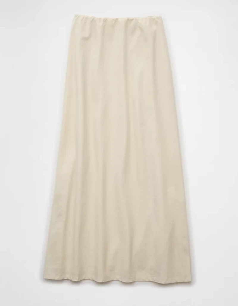 AE High-Waisted Linen-Blend Maxi Skirt