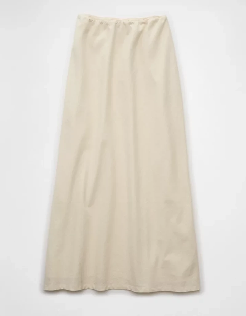 AE High-Waisted Linen-Blend Maxi Skirt