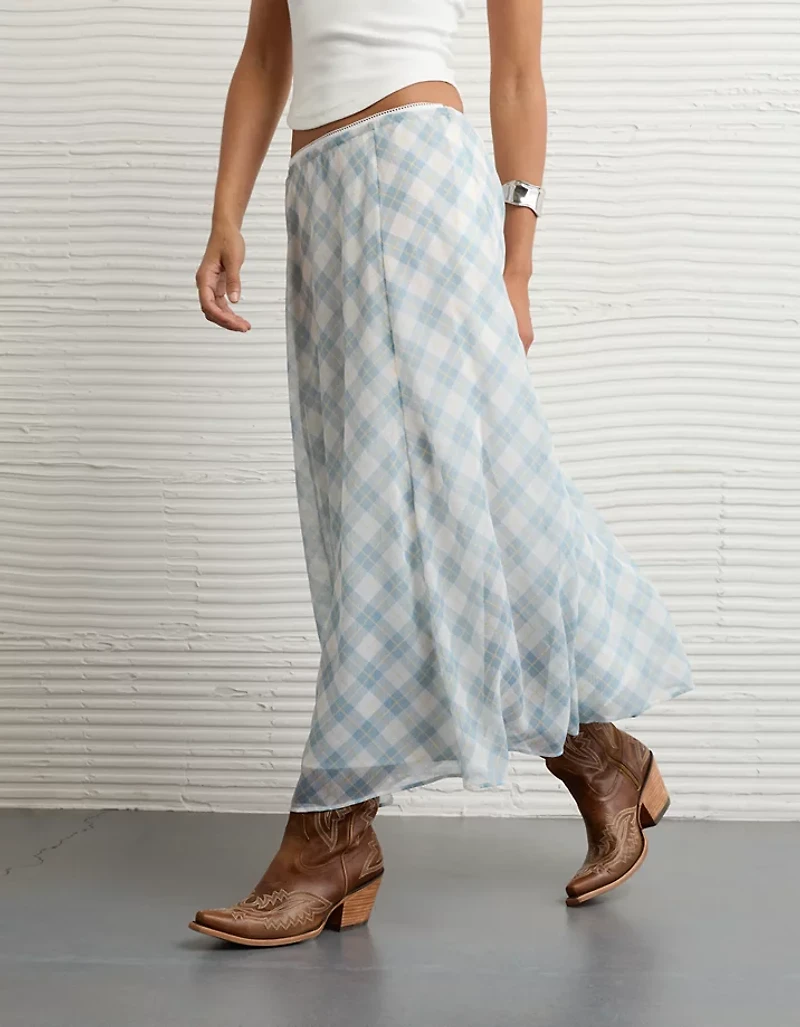 AE x Stagecoach Crinkled Chiffon Maxi Skirt