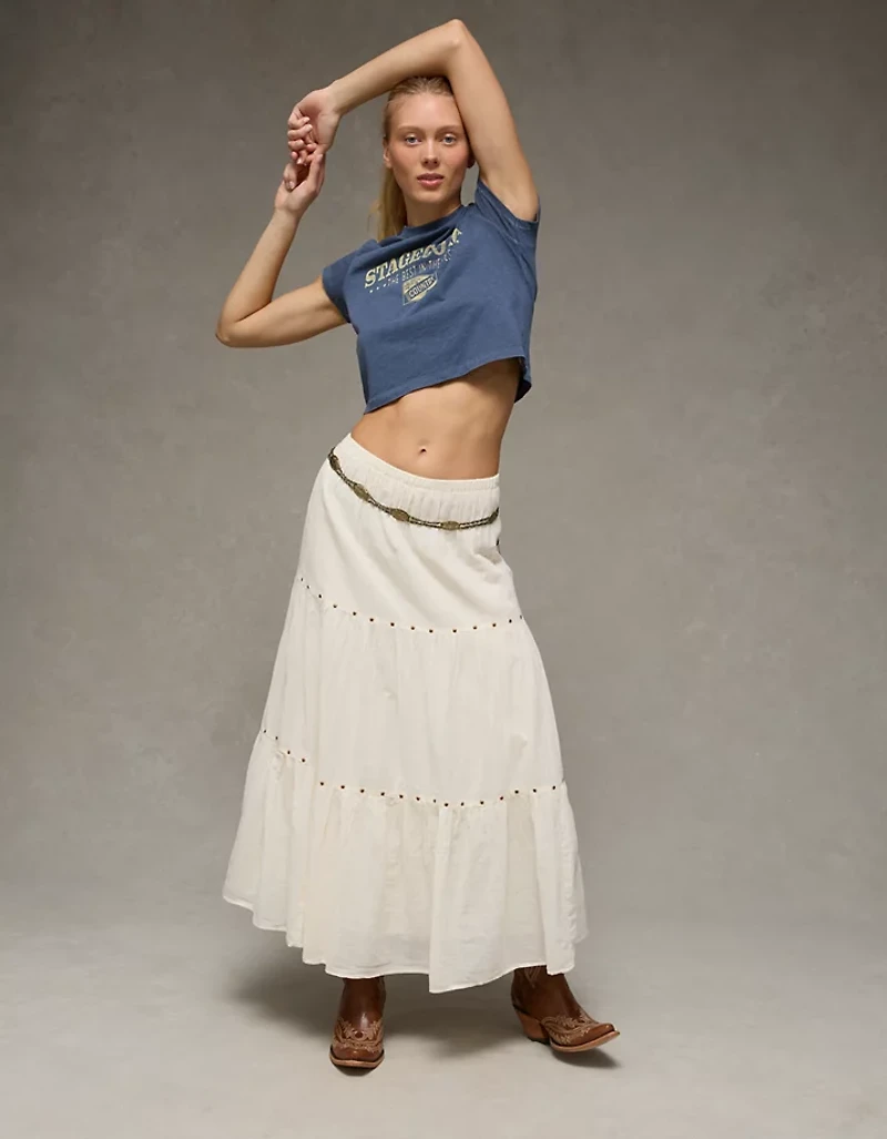 AE x Stagecoach Tiered Maxi Skirt