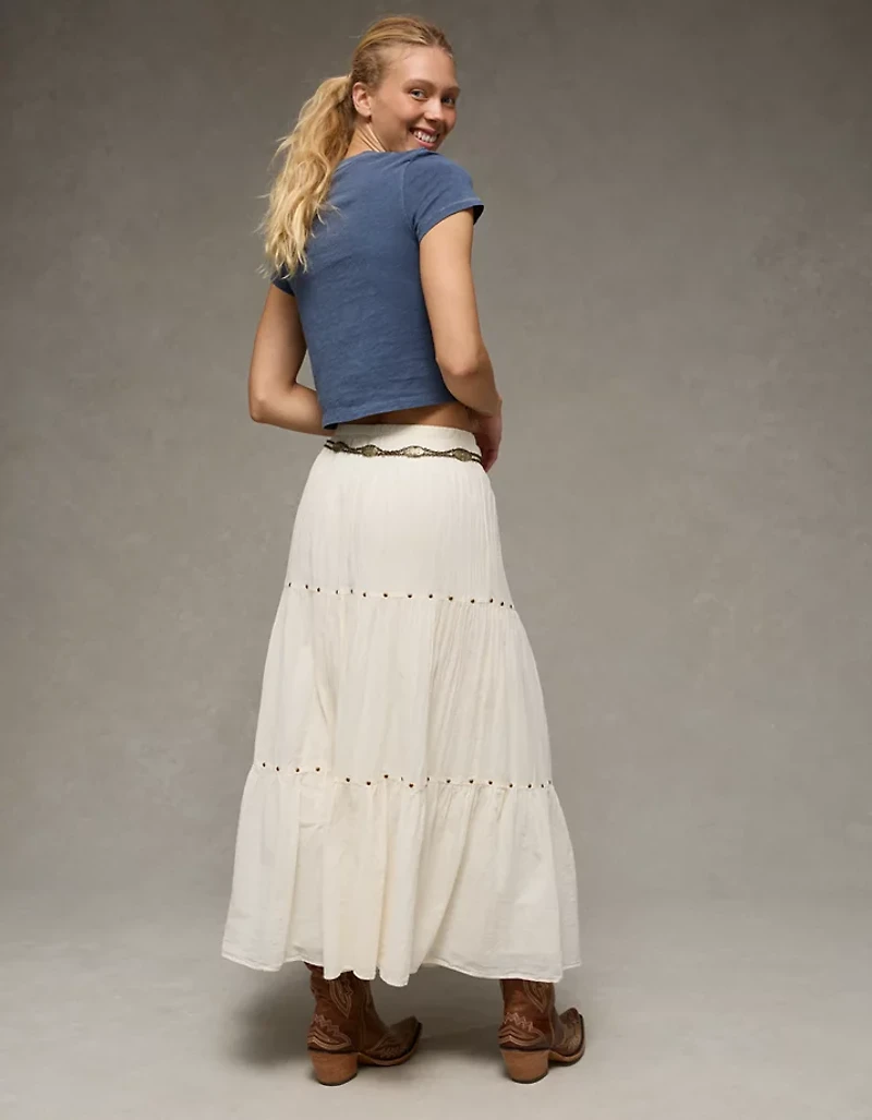 AE x Stagecoach Tiered Maxi Skirt