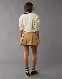 AE Stretch Mid-Rise Pleated Mini Skort