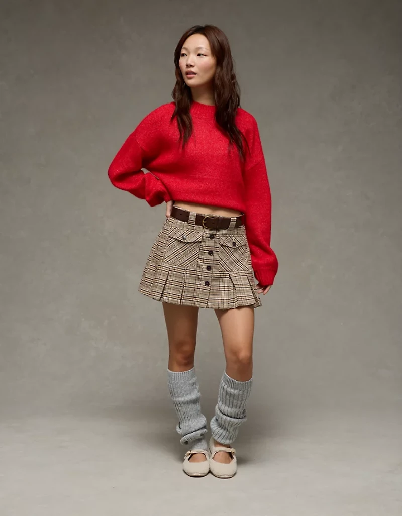 AE Mid-Rise Pleated Skirt