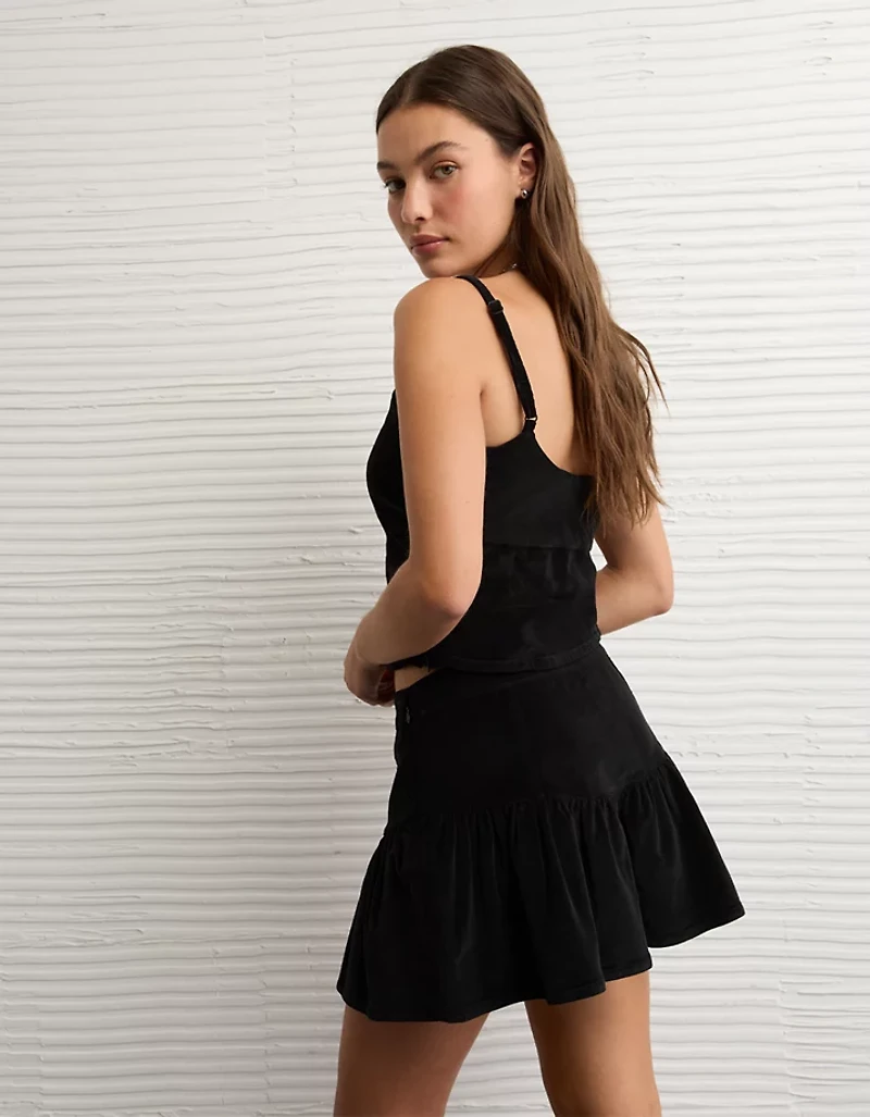 AE High-Waisted Drop-Waist Mini Skirt