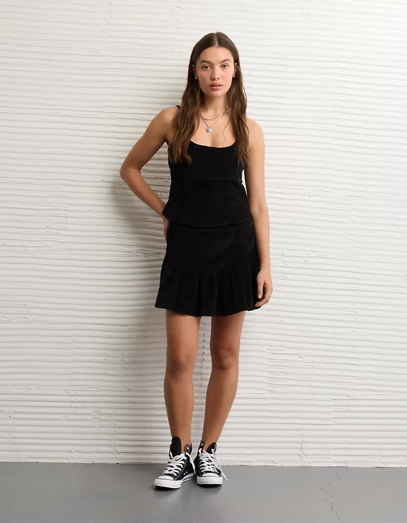 AE High-Waisted Drop-Waist Mini Skirt