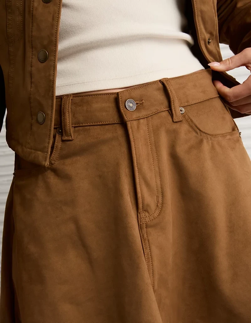 AE Faux Suede Mini Skort