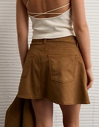 AE Faux Suede Mini Skort