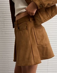 AE Faux Suede Mini Skort