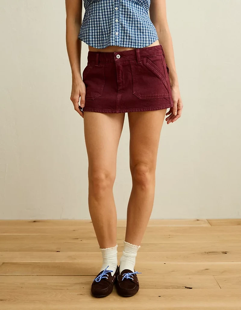 Minijupe parfaite à taille très basse extensible AE