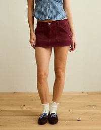Minijupe parfaite à taille très basse extensible AE