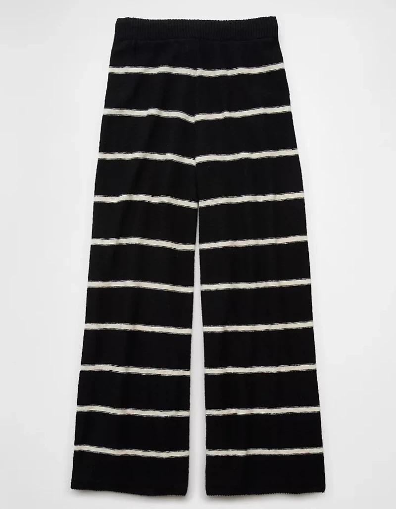 AE Knit Wide-Leg Striped Pant