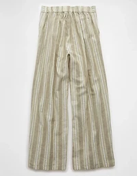 AE Linen-Blend High-Waisted Wide-Leg Pant