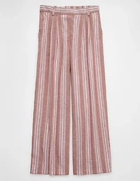 AE Linen-Blend High-Waisted Wide-Leg Pant