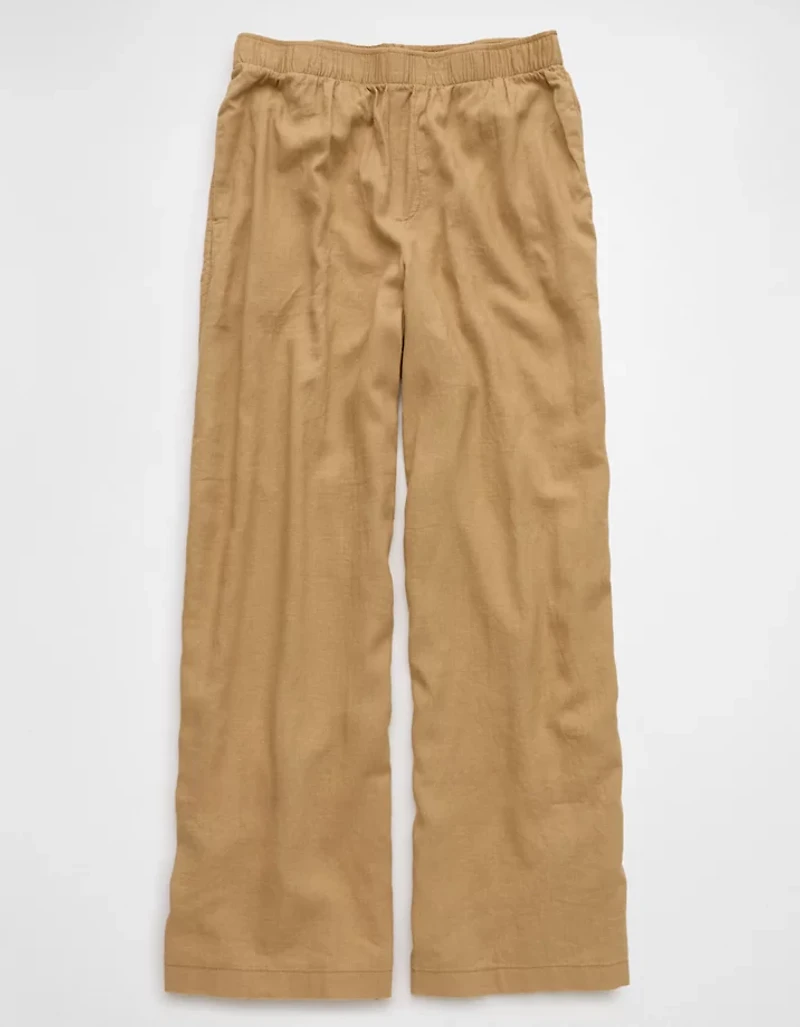 AE Weekend Vibes Linen-Blend Pull-On Pant