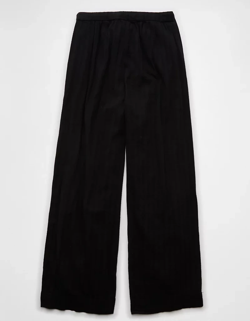 AE High-Waisted Wide-Leg Textured Pant
