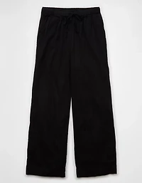AE High-Waisted Wide-Leg Textured Pant