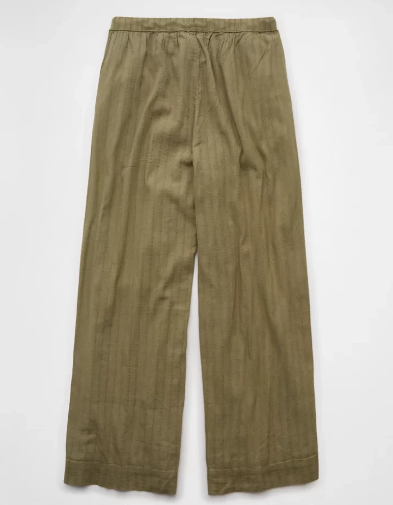 AE High-Waisted Wide-Leg Textured Pant