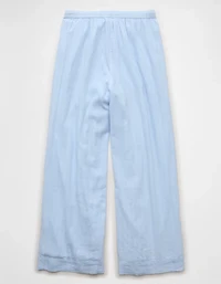 AE High-Waisted Wide-Leg Gauze Pant