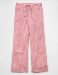 Pantalon en gaze à jambe large et taille haute AE