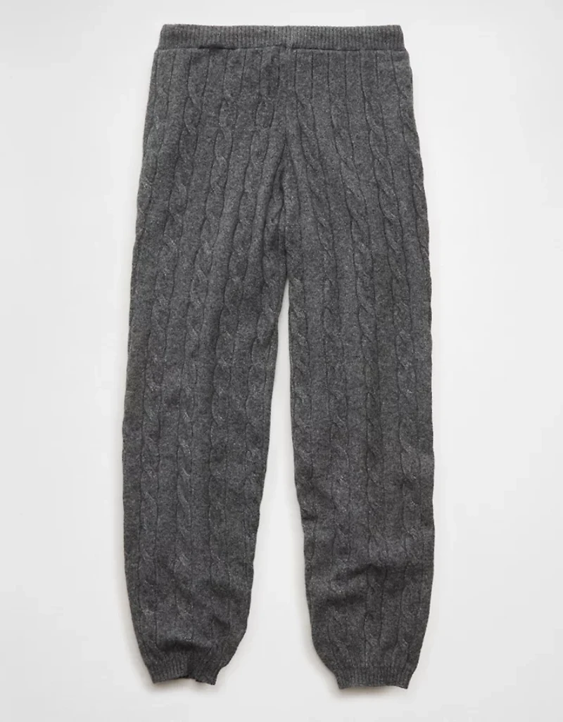 AE High-Waisted Cable Knit Jogger