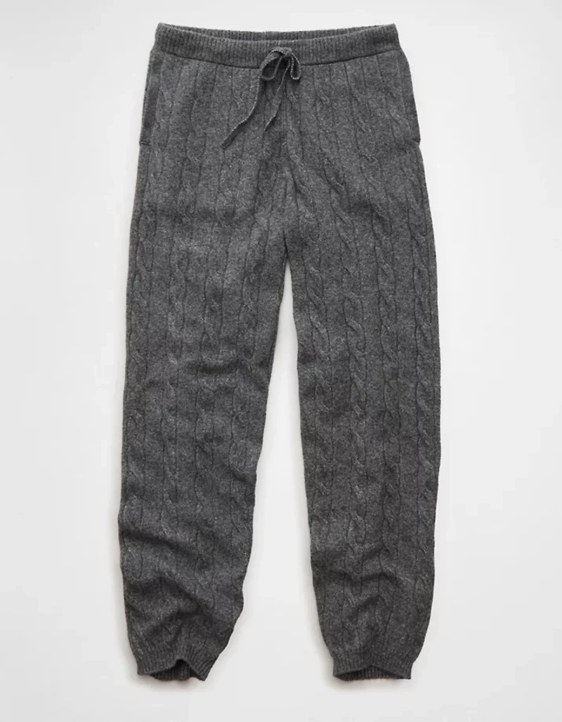 AE High-Waisted Cable Knit Jogger