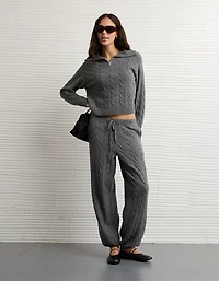 AE High-Waisted Cable Knit Jogger