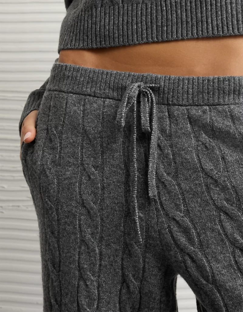 AE High-Waisted Cable Knit Jogger