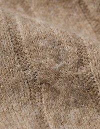 Pantalon en molleton à taille haute tricot torsadé AE