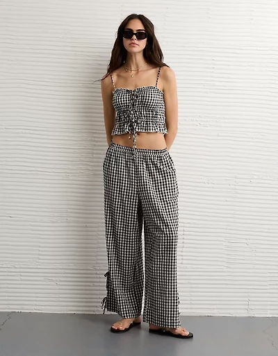 AE Stretch High-Waisted Tie Side Pull-On Pant