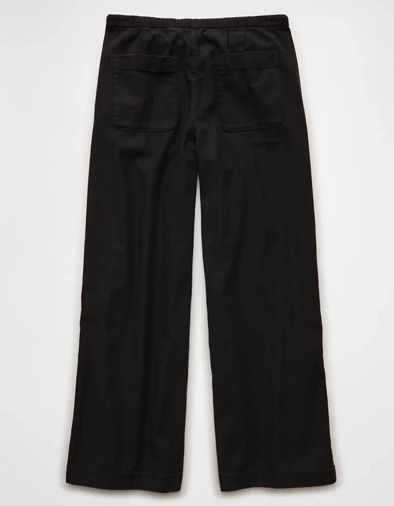 AE Stretch Low-Rise Linen-Blend Pull-On Pant