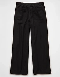 AE Stretch Low-Rise Linen-Blend Pull-On Pant