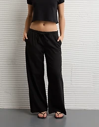 AE Stretch Low-Rise Linen-Blend Pull-On Pant