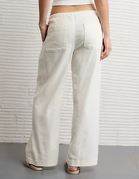 AE Stretch Low-Rise Linen-Blend Pull-On Pant