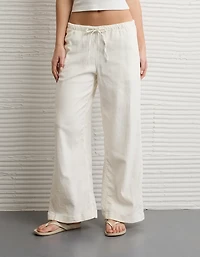 AE Stretch Low-Rise Linen-Blend Pull-On Pant