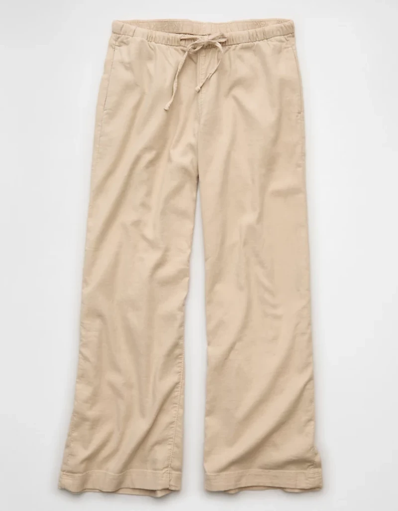 AE Stretch Low-Rise Linen-Blend Pull-On Pant
