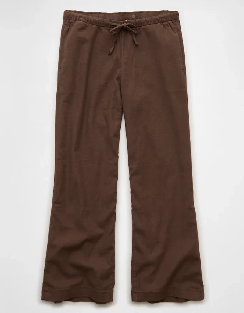 AE Stretch Low-Rise Linen-Blend Pull-On Pant