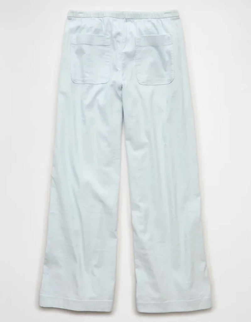AE Stretch Low-Rise Linen-Blend Pull-On Pant