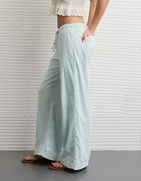 AE Stretch Low-Rise Linen-Blend Pull-On Pant