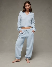 Pantalon de jogging à taille haute en tissu pour chandail AE