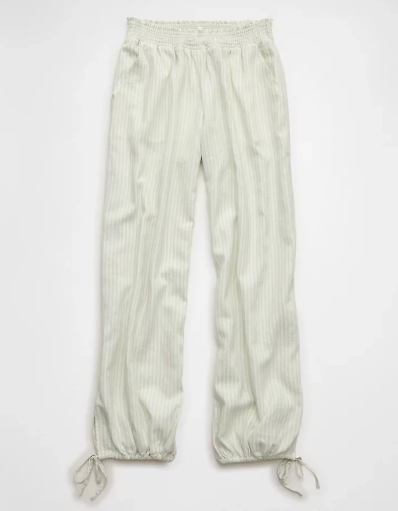 AE Low-Rise Linen-Blend Jogger