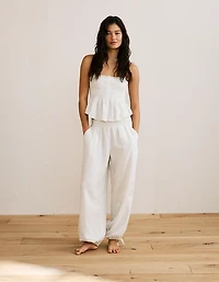 AE Low-Rise Linen-Blend Jogger