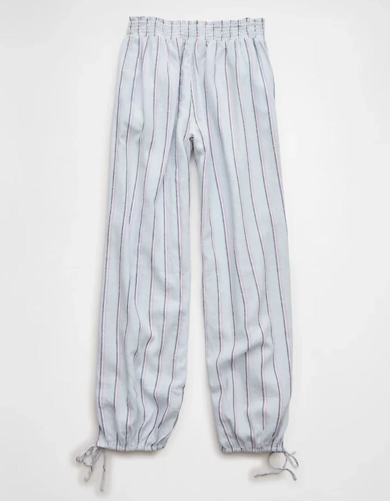 Pantalon de jogging taille basse en mélange lin AE