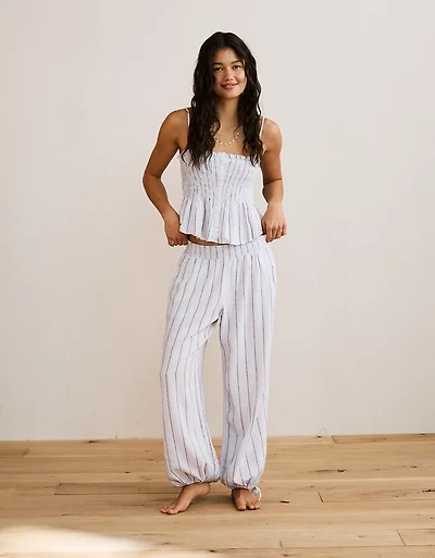 AE Low-Rise Linen-Blend Jogger